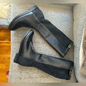 Cole Haan Black Knee-High Leather Boots